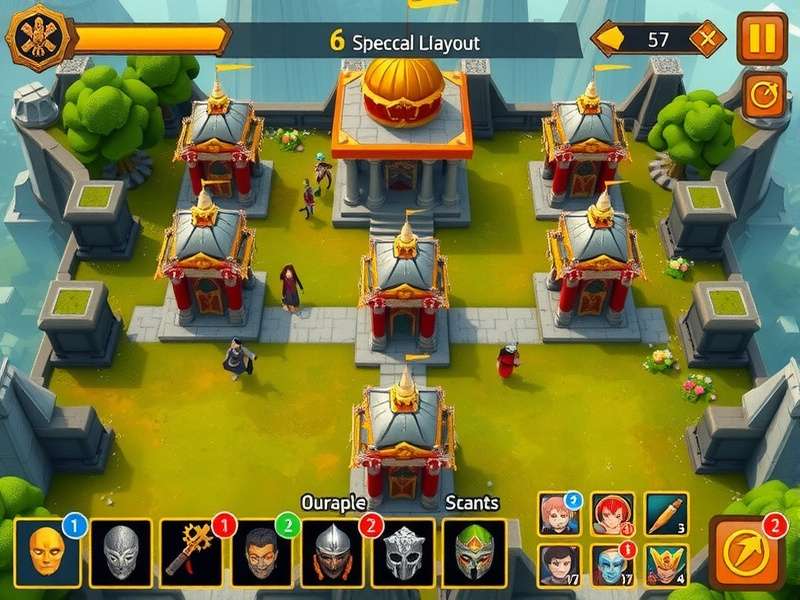 Sacred Temple Defender defensive units and special abilities interface